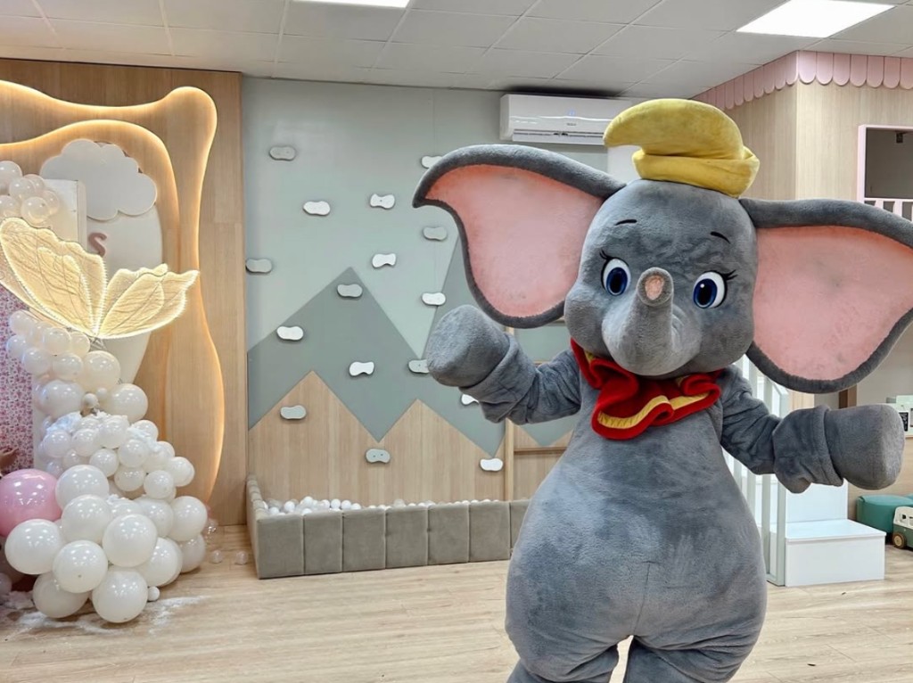 Little Steps Dumbo mascot celebration